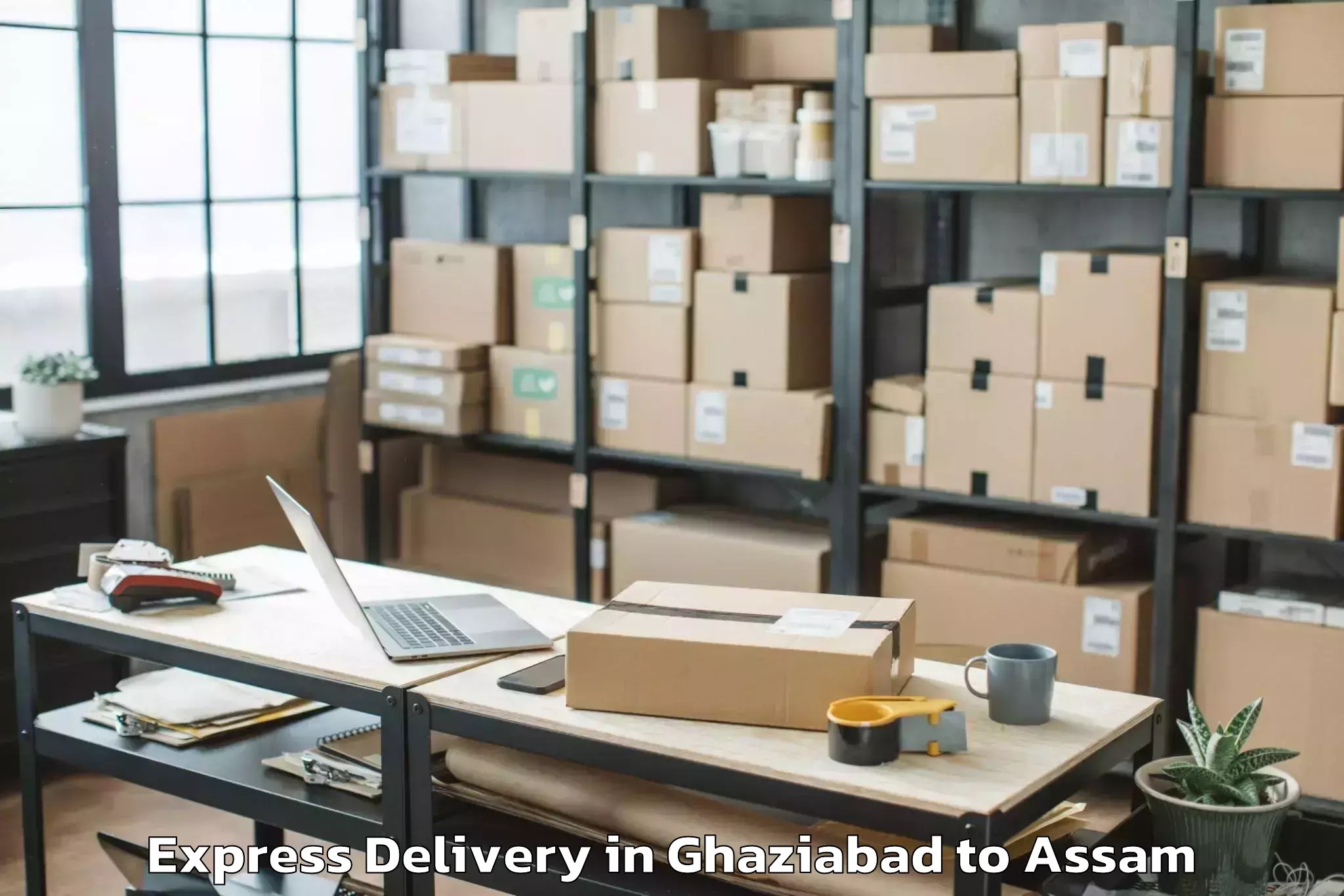 Get Ghaziabad to Sualkuchi Express Delivery